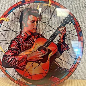 ELVIS Stained Glass Panel Effect Suncatcher Home Window Decor